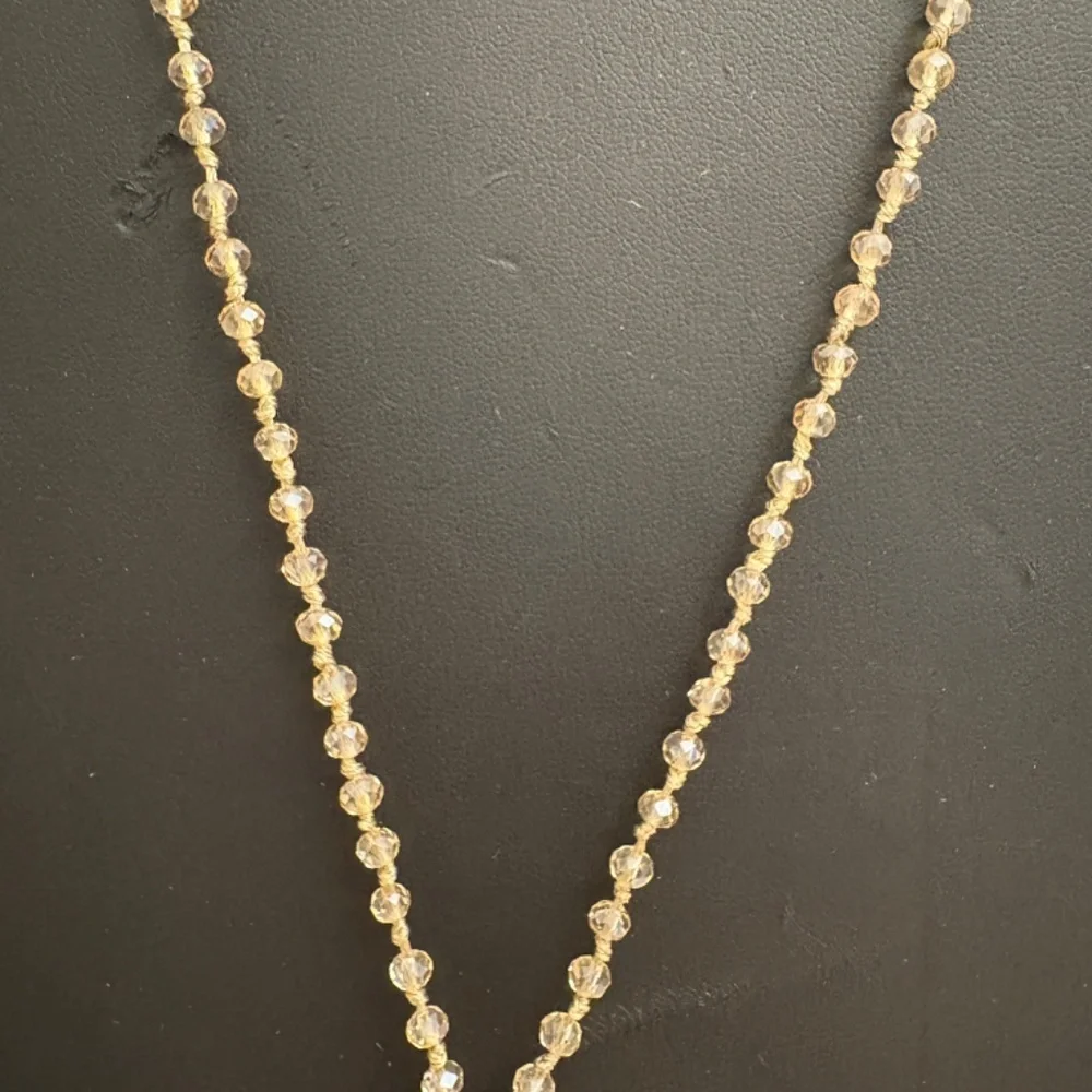 Tassel Earring and Necklace Set Goldtone with black and white sparkles